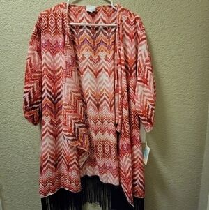 NWT LuLaRoe Monroe open front overpiece
